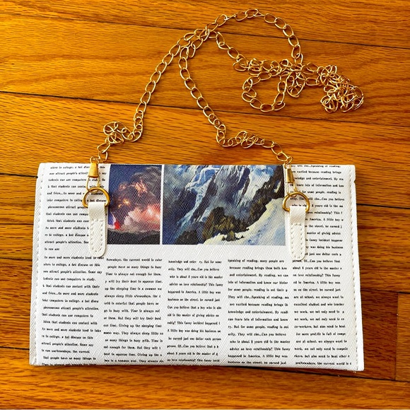 Newspaper 🗞️ Crossbody / Envelope Bag - News, Retro Handbag - Brand New! - Picture 2 of 5